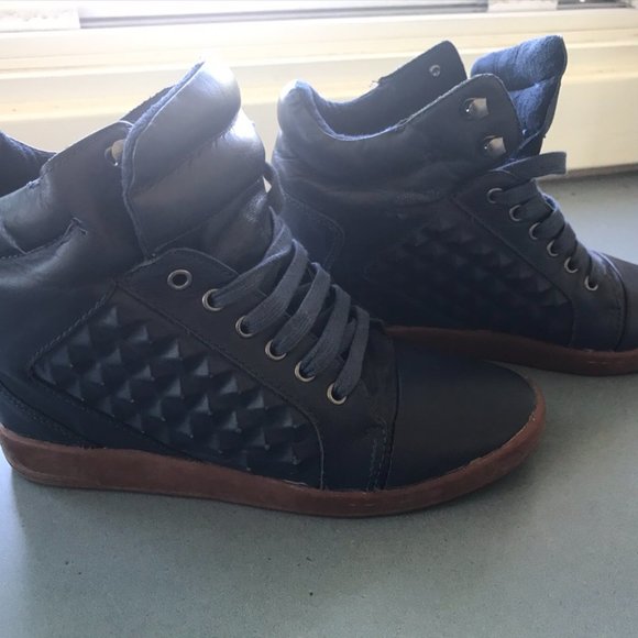 Ladies Bronx Wedge Runners Navy Blue Size 39 - Picture 8 of 8